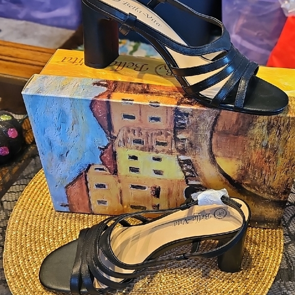 Bella Vita Shoes - Bella Vita Strappy Black Heels